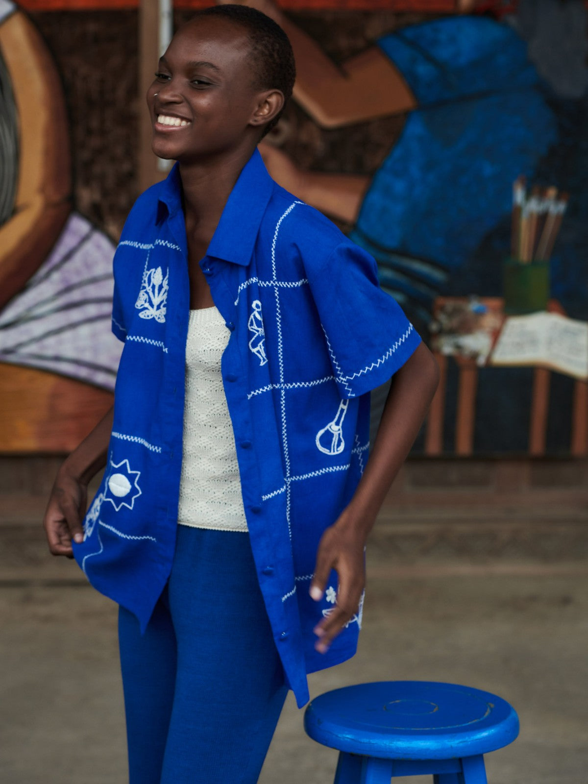 Lia Pants | Blue Lia Pants | Blue