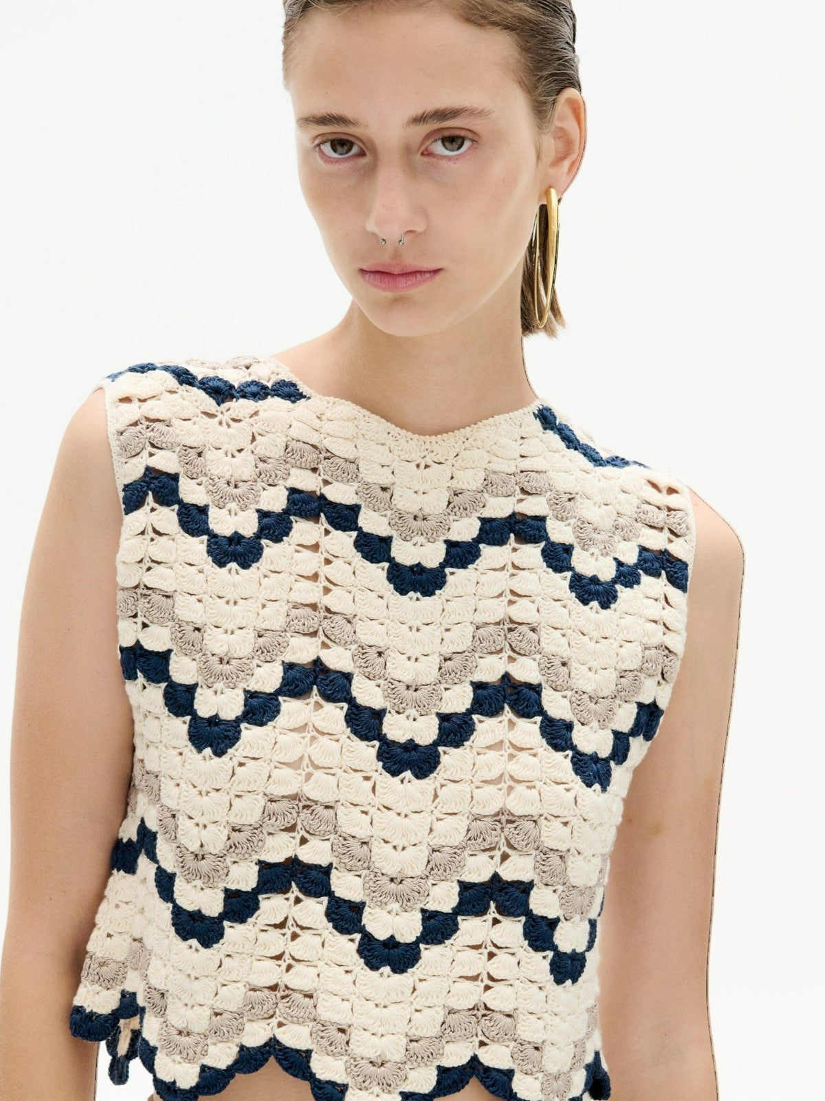 Nieva Top | Ivory/Navy Nieva Top | Ivory/Navy