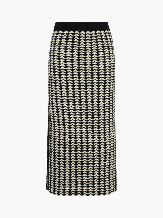 Totora Skirt | Black/Ivory