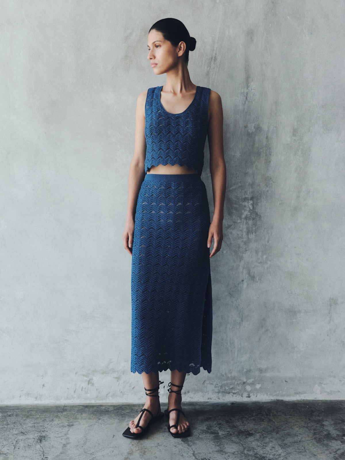Tumi Crochet Midi Skirt | Electric Blue Tumi Crochet Midi Skirt | Electric Blue