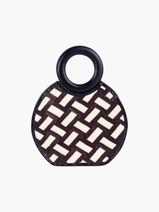 Zenú Braid in Raffia and Leather | Black