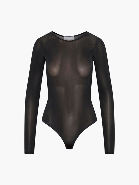 Dasha Sheer Bodysuit | Black