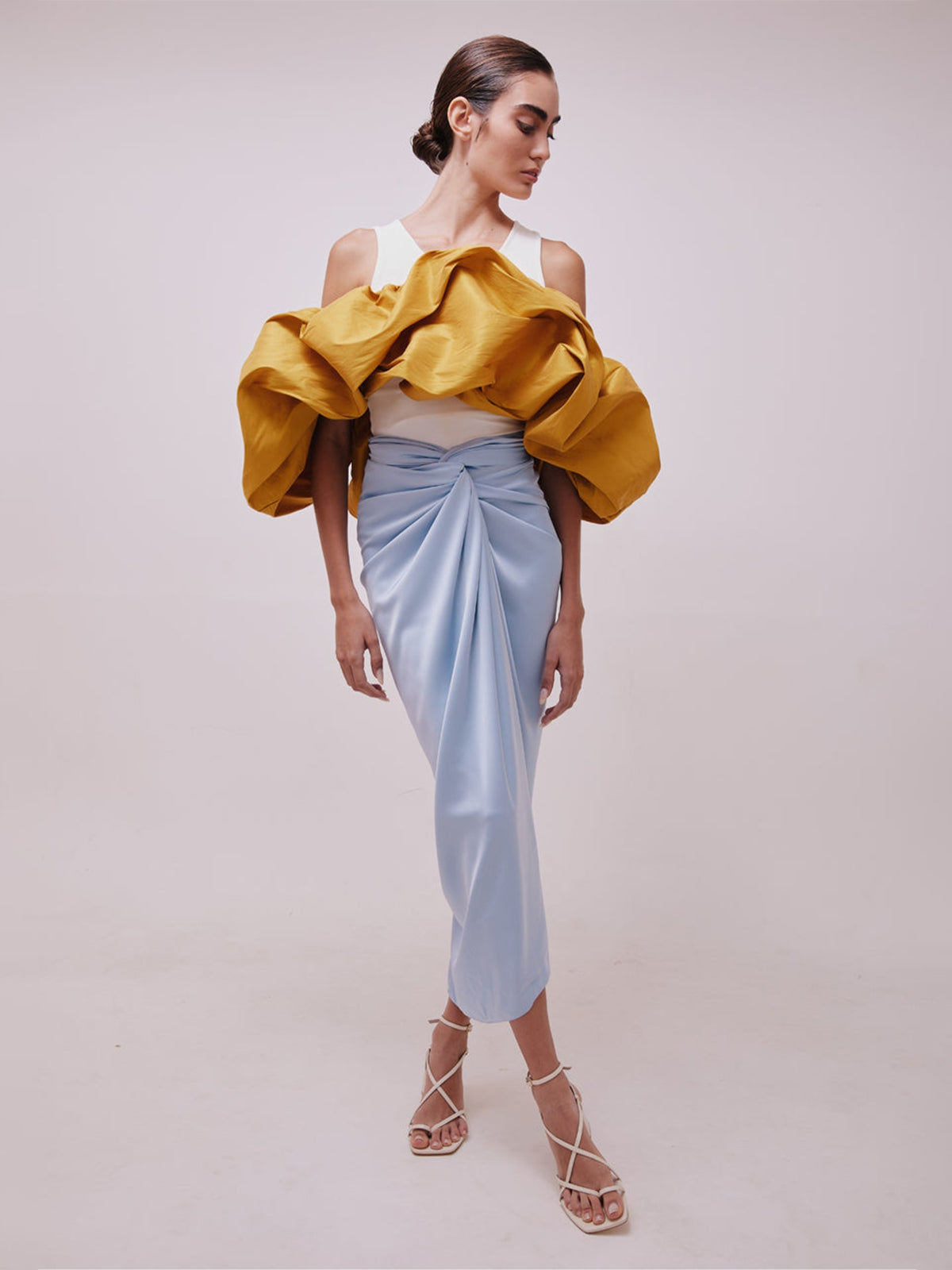 Silk Cuba Skirt | Baby Blue Silk Cuba Skirt | Baby Blue