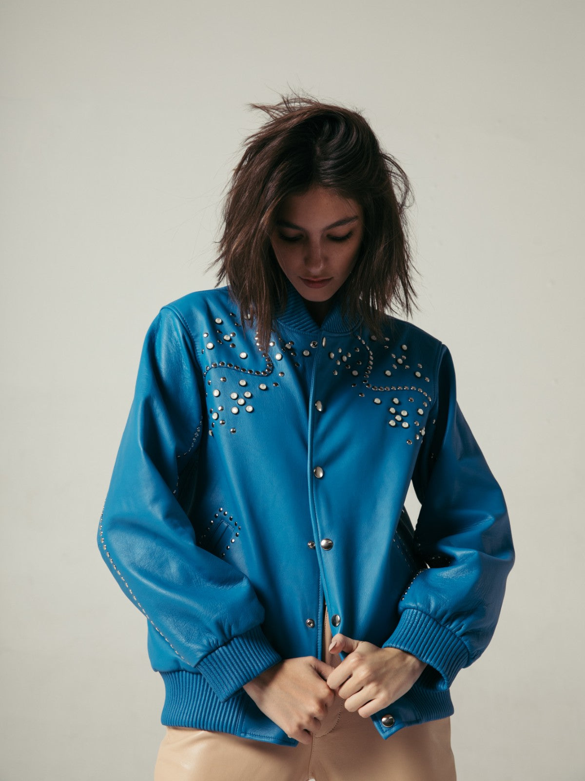 Ennio Leather Jacket | Blue Ennio Leather Jacket | Blue