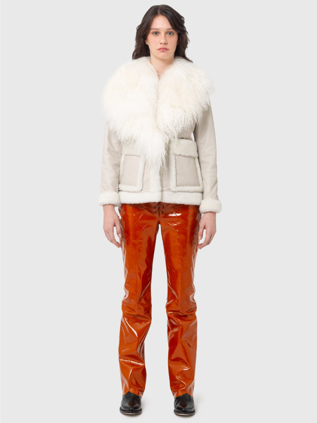 Jackson Leather Jacket | Moon Grey White Jackson Leather Jacket | Moon Grey White