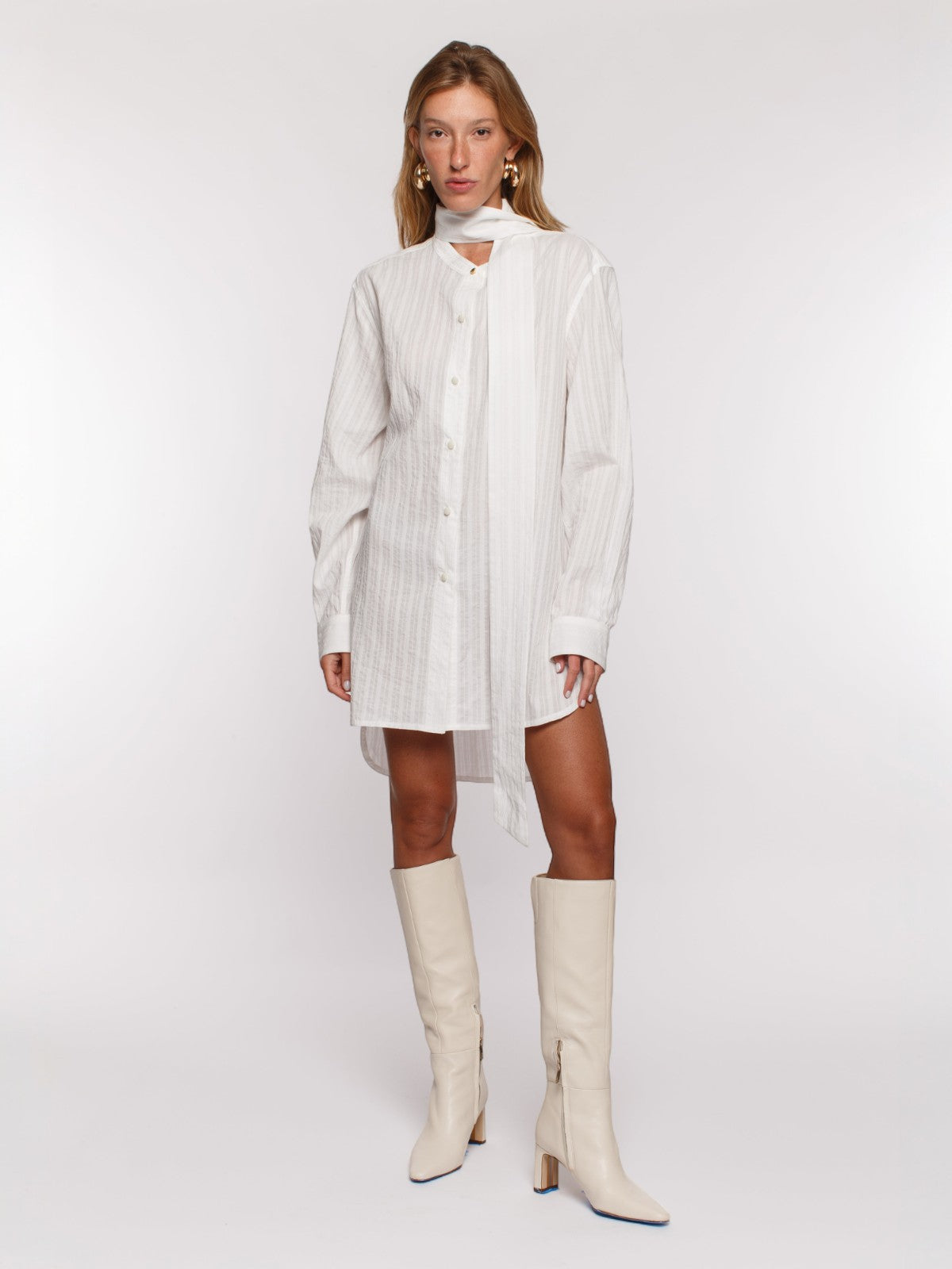 Cula Top/Mini Dress | White Cula Top/Mini Dress | White