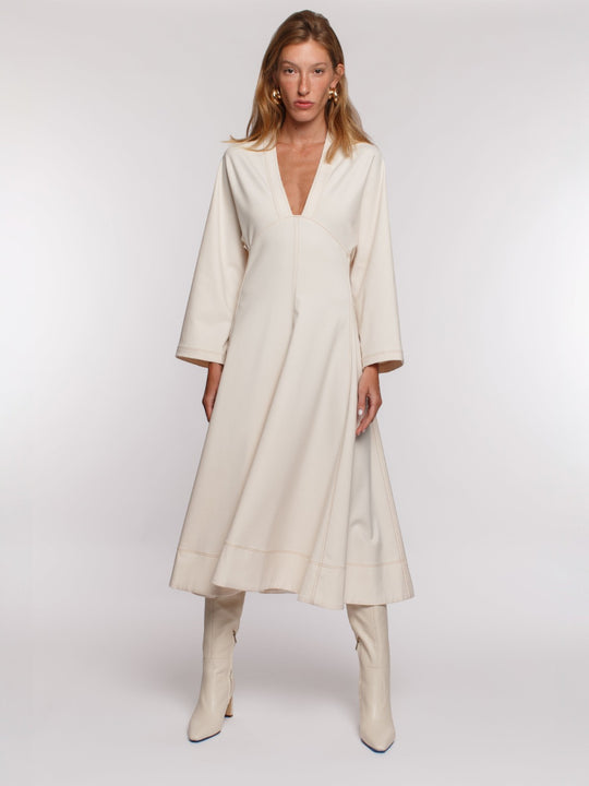 Lily A-line Dress | White