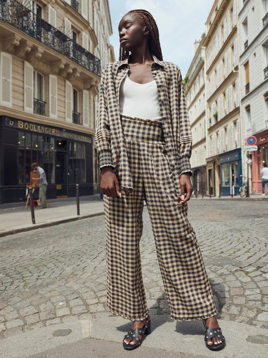 Kirby Pant | Black & Tan Check