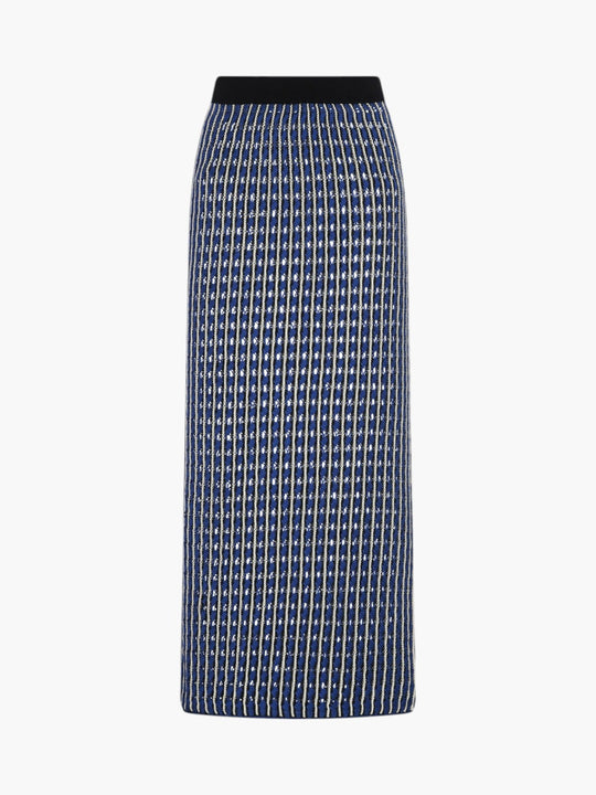 Apu Midi Skirt | Electric Blue/Black