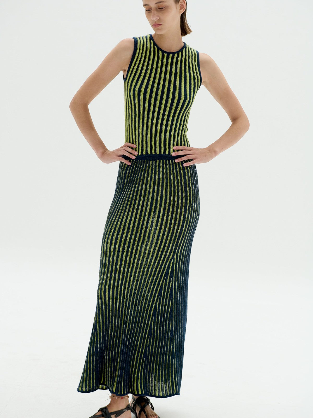 Marina Maxi Skirt | Navy / Lime Green Marina Maxi Skirt | Navy / Lime Green