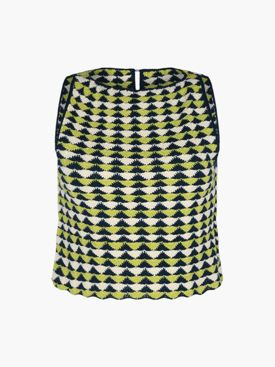Motupe Top | Lime/Blue