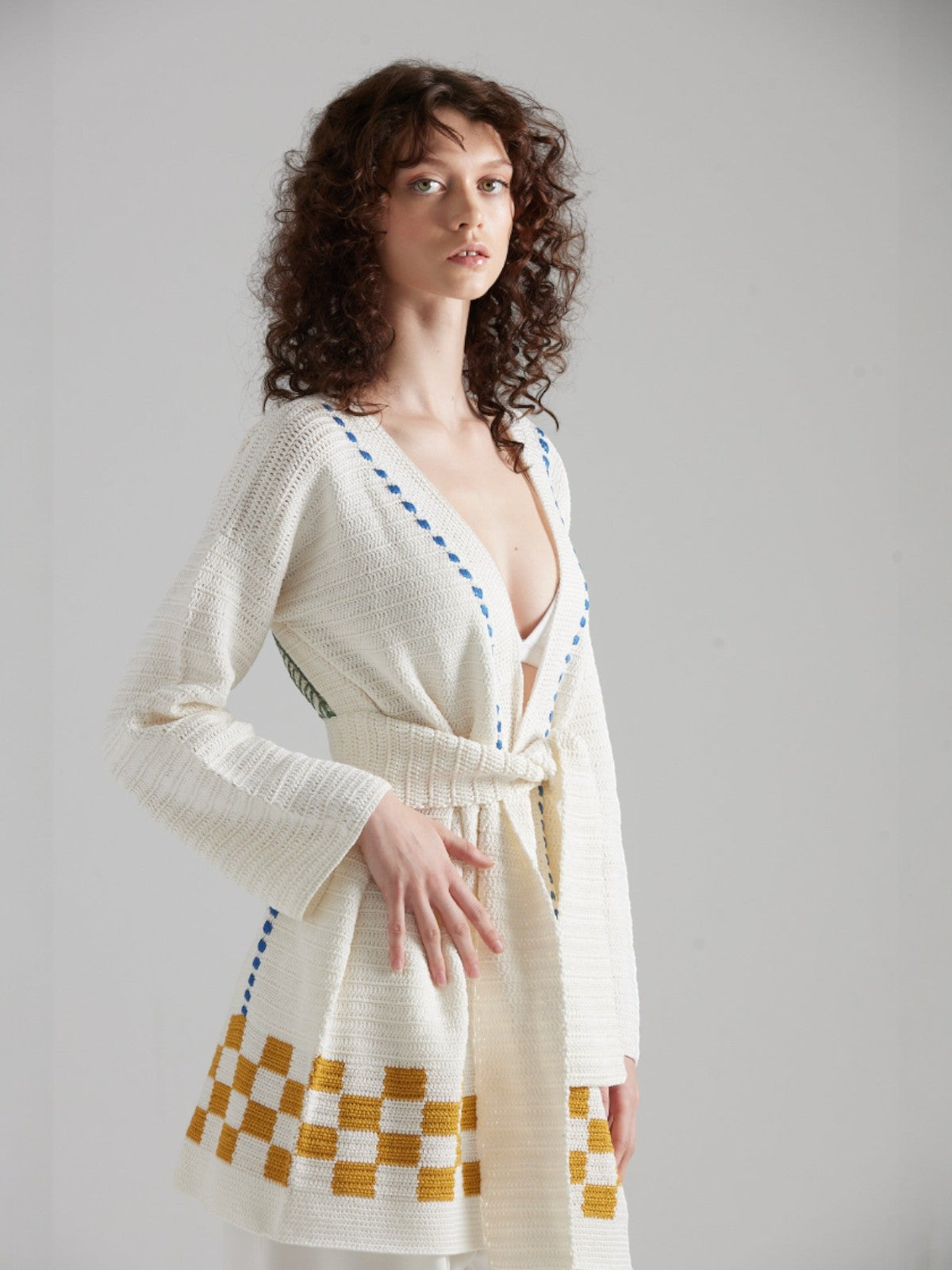 La Palme Cardigan | White La Palme Cardigan | White