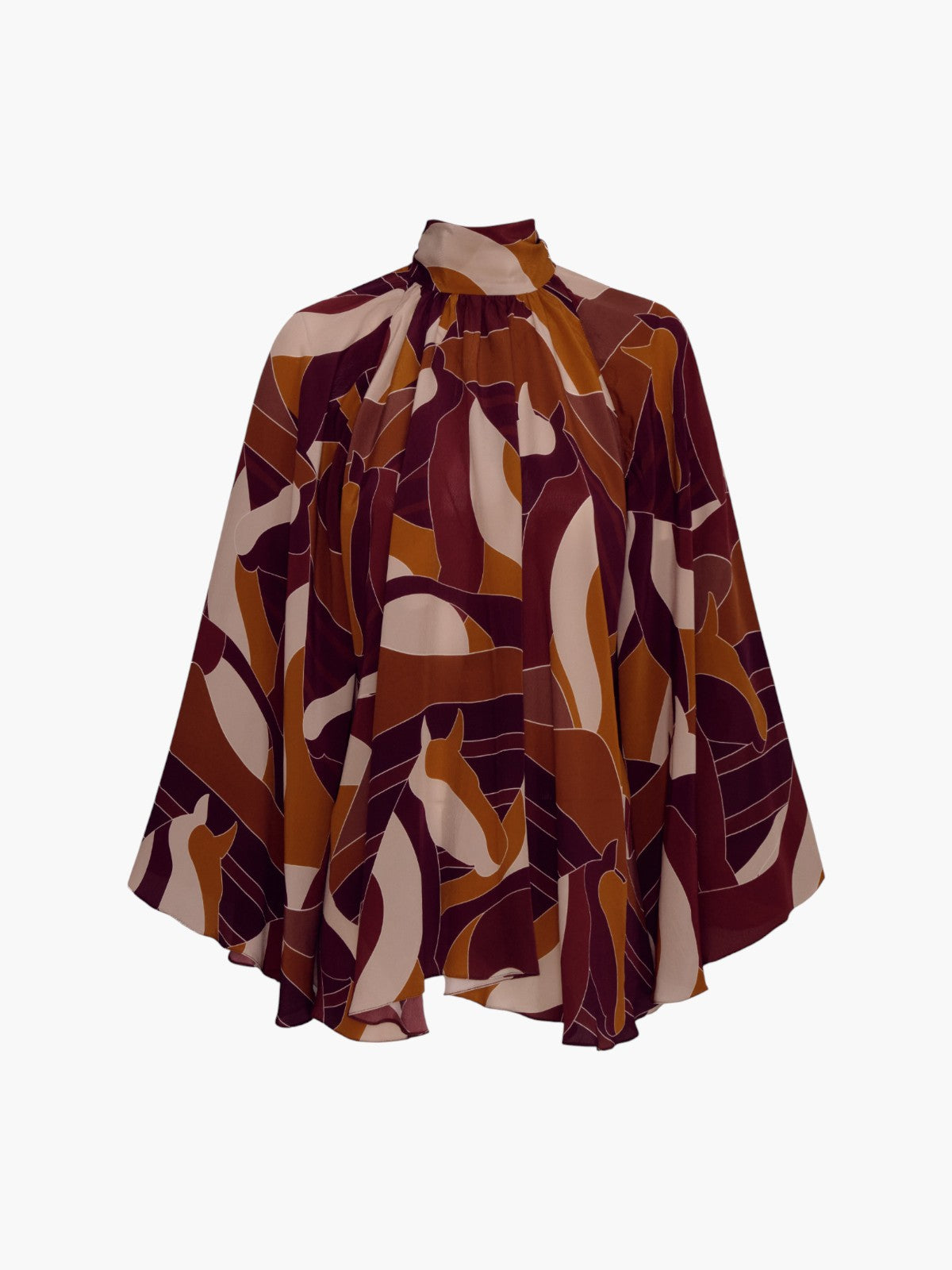 Boho Crepe Chine Blouse | Purple Horses Boho Crepe Chine Blouse | Purple Horses