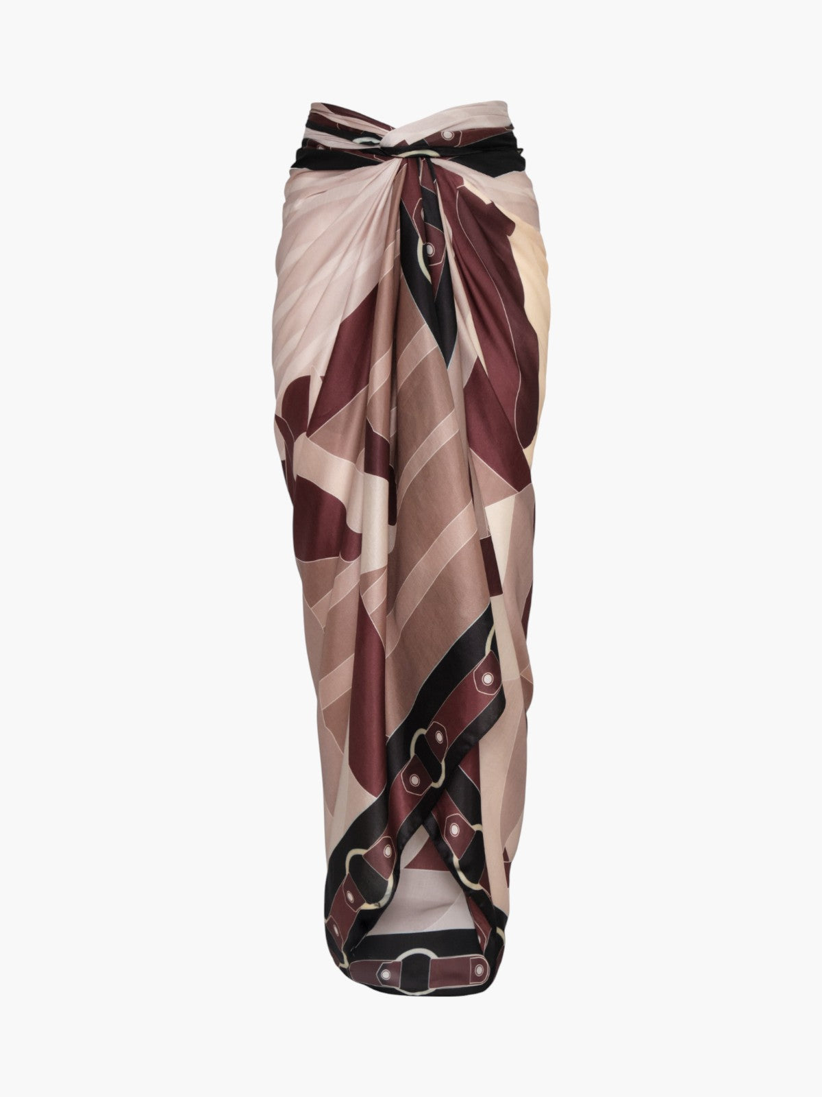 De La Falaise Cotton Silk Sarong | Brown Horses De La Falaise Cotton Silk Sarong | Brown Horses