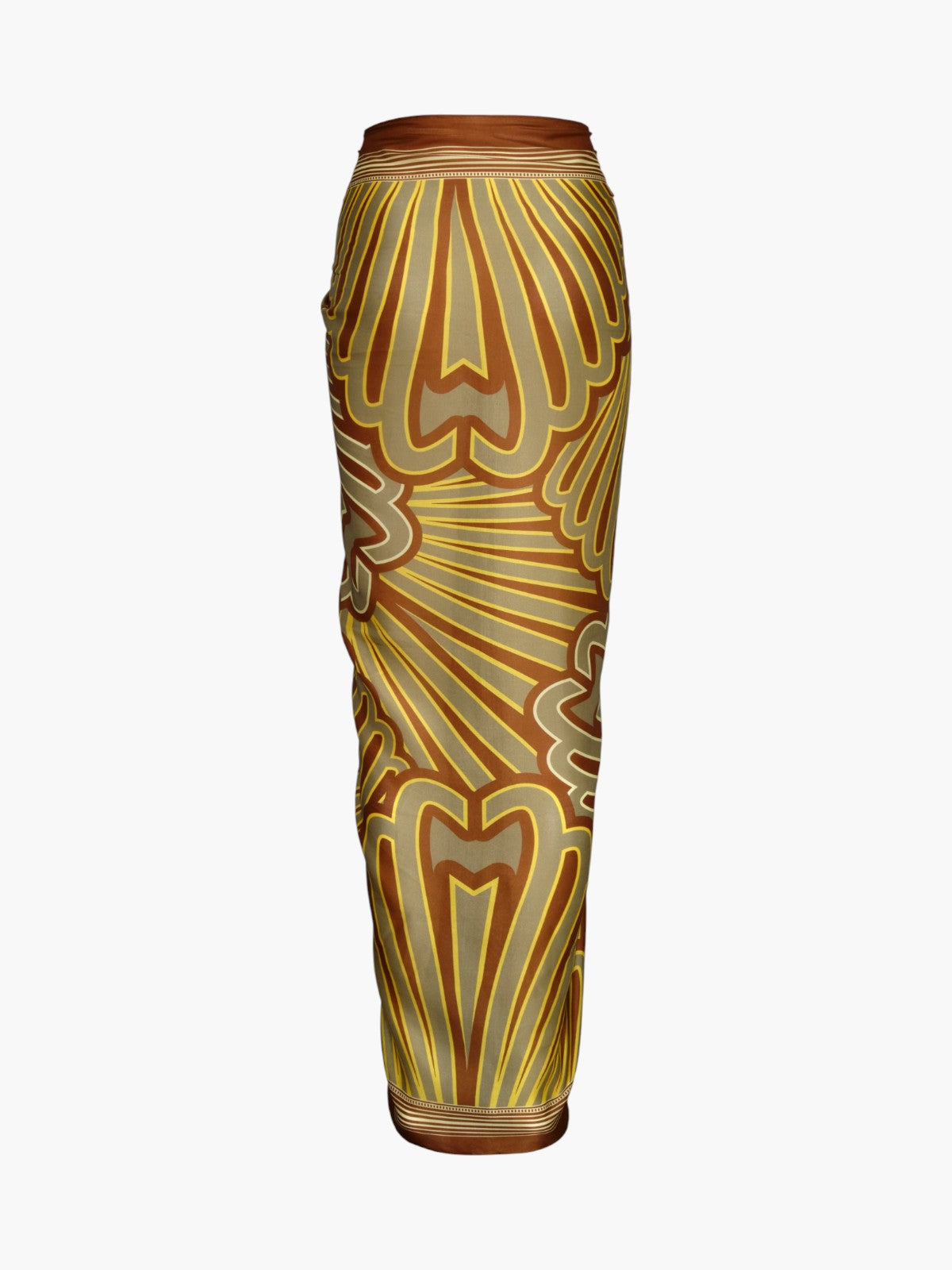 De La Falaise Cotton Silk Sarong | Yellow Intricate Shells De La Falaise Cotton Silk Sarong | Yellow Intricate Shells