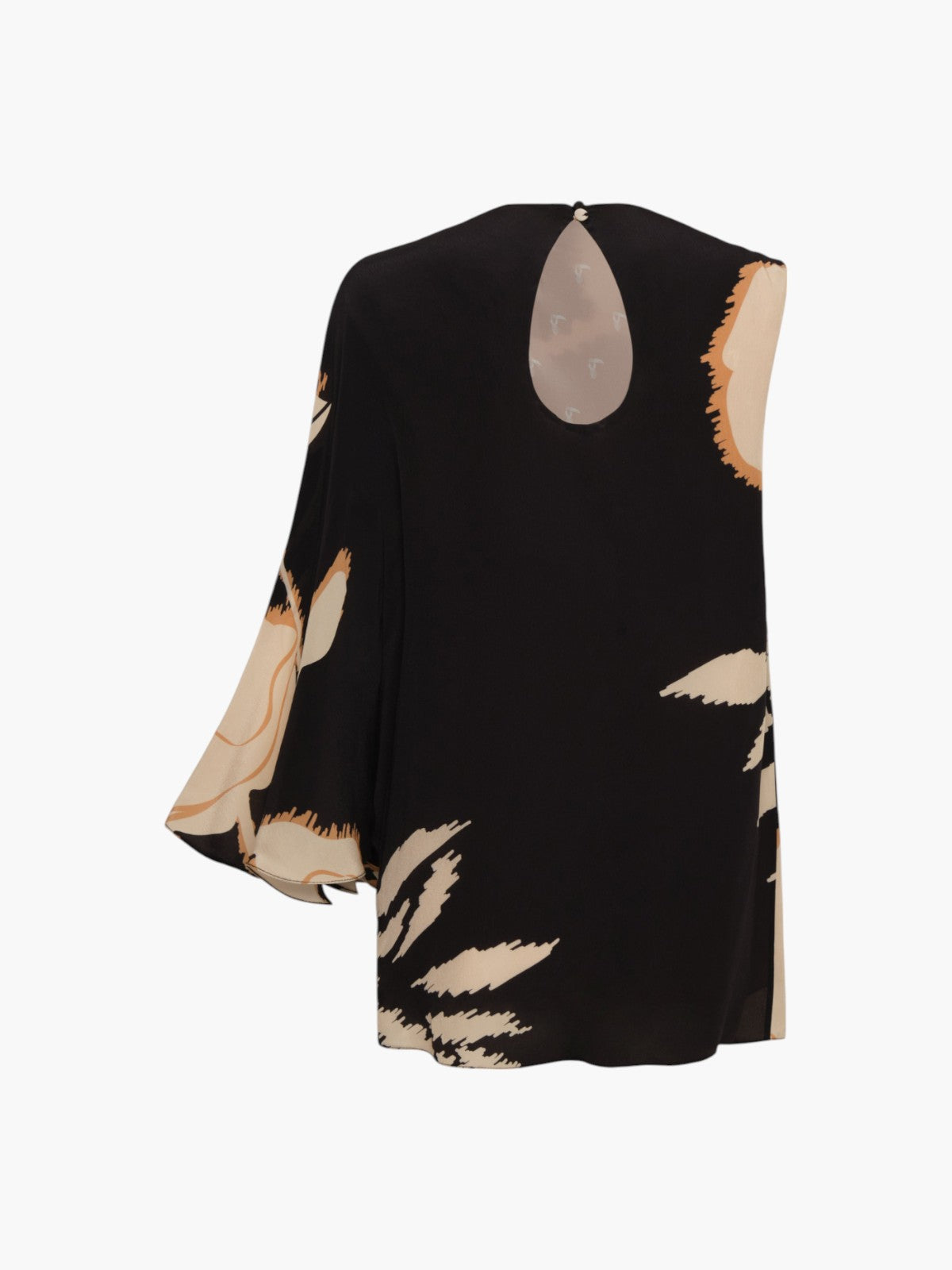 Gonzalez Crepe Chine Blouse | Black/Beige Gladiolos Gonzalez Crepe Chine Blouse | Black/Beige Gladiolos