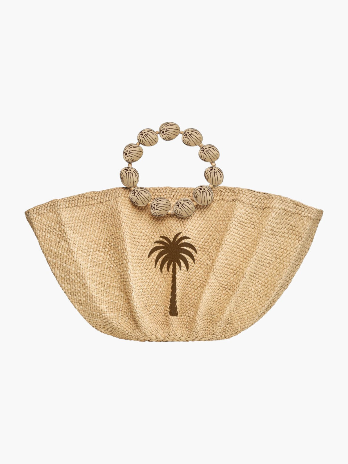 Iraca Palm Embroidered Tote Mini | Natural & Brown Iraca Palm Embroidered Tote Mini | Natural & Brown