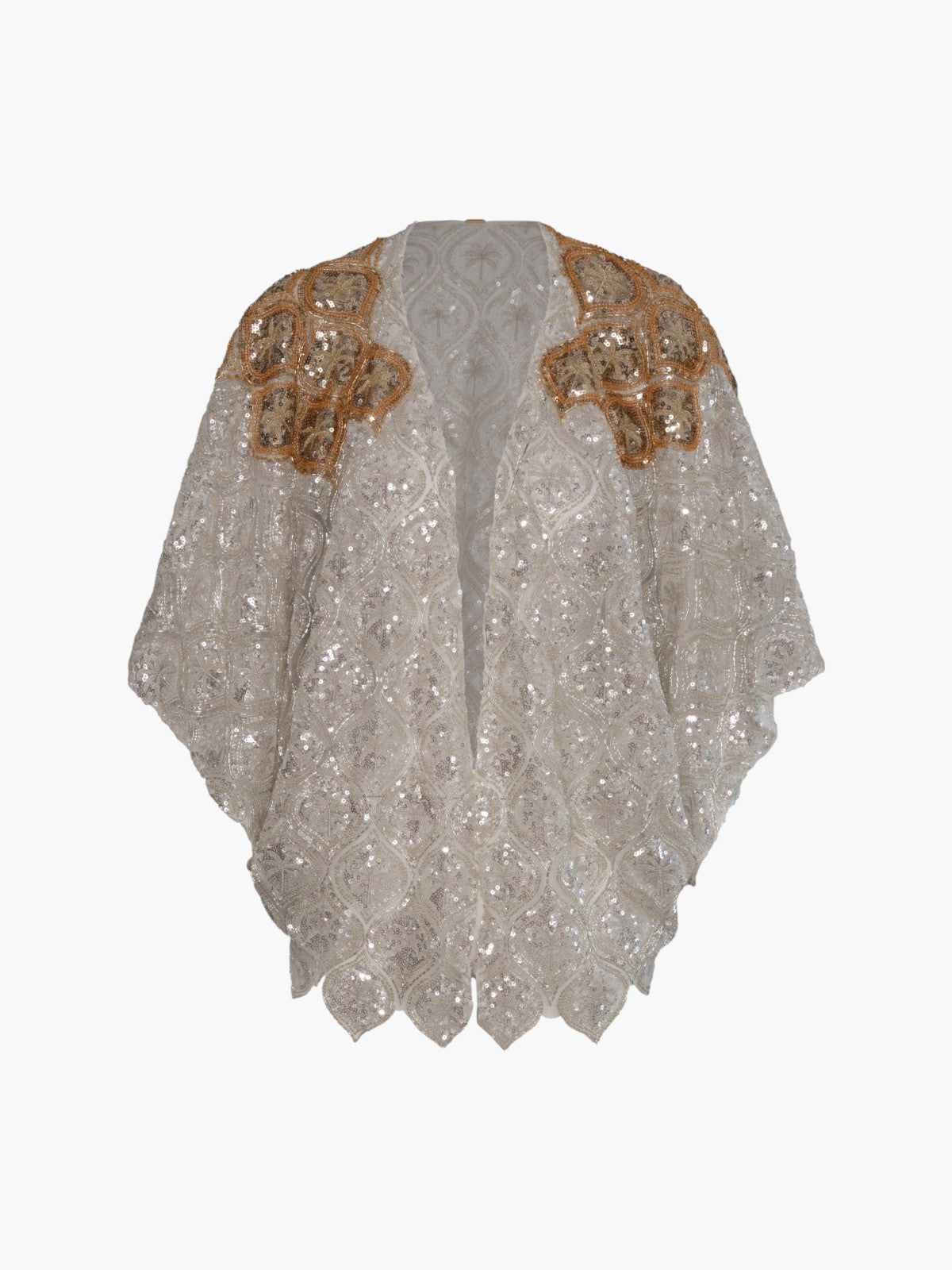 La Santamaria Palms Sequined Mini Coat | Silver & Gold La Santamaria Palms Sequined Mini Coat | Silver & Gold