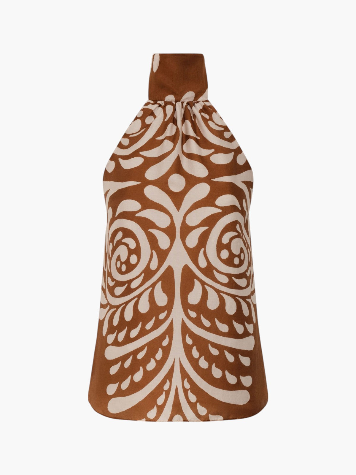 Magdalena Cotton Silk Blouse | Brown Arabesque Magdalena Cotton Silk Blouse | Brown Arabesque