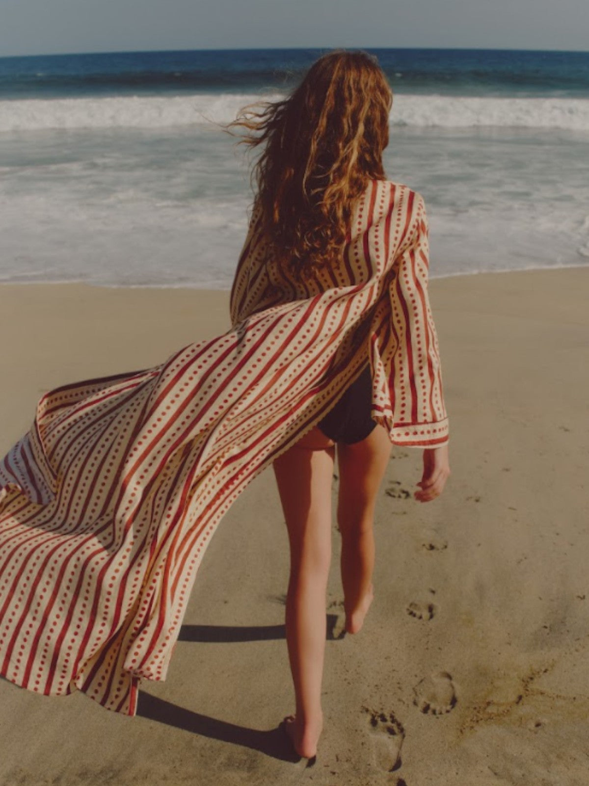 Rafaela Linen Kaftan | Red Stripes Rafaela Linen Kaftan | Red Stripes