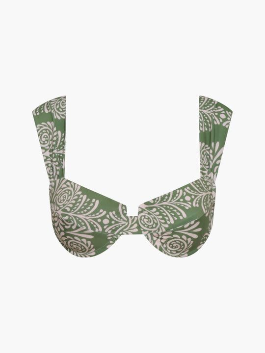 Sabina Top | Green Arabesque