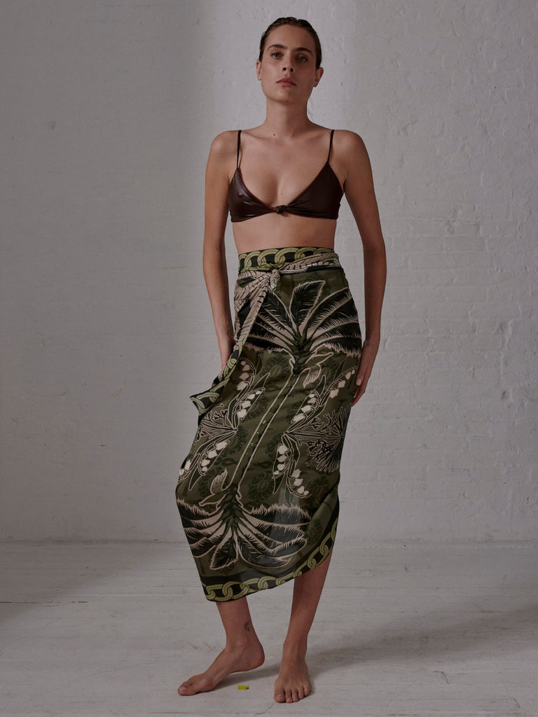 De La Falaise Sarong Green Fashionkind