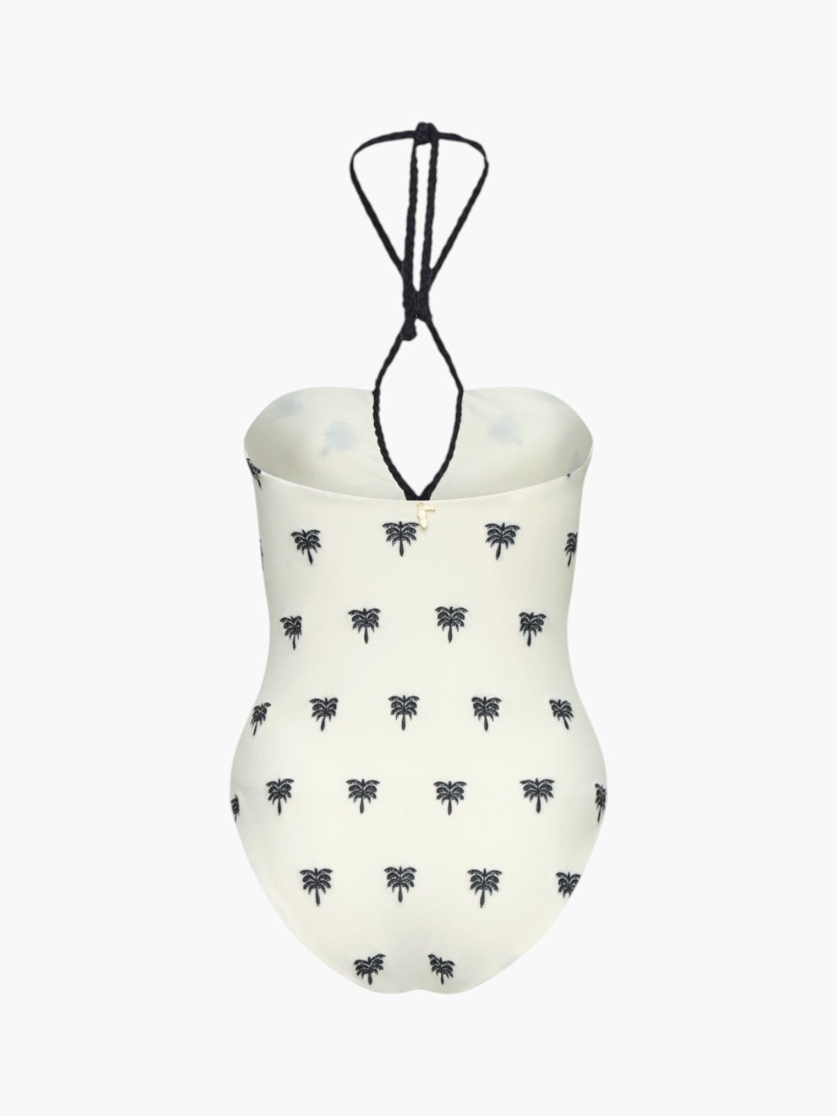 Saint Tropez Embroidered One PIece | Ivory/Black Polka Palms Saint Tropez Embroidered One PIece | Ivory/Black Polka Palms