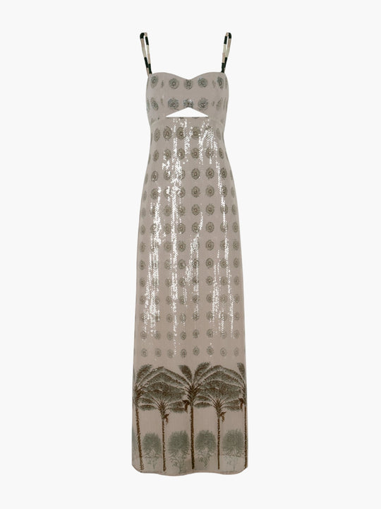 Veronica Sequins Maxi Dress | Ivory