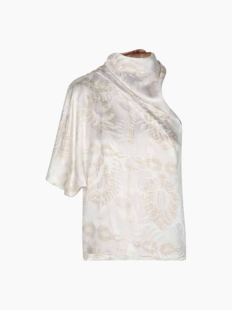 CHÉNE DE MAISON Jacquard blouse Bella Yoke Button Front Jacquard Blouse - FINAL SALE