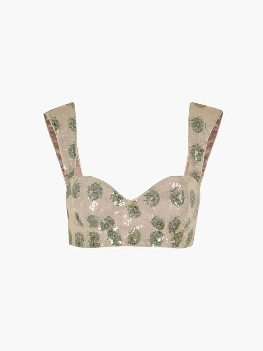 Delirio Sequins Top | Ivory