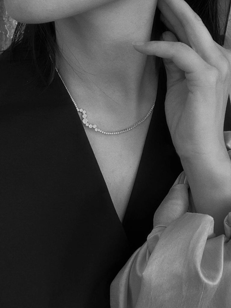 Trace Diamond Eternity Necklace Fashionkind