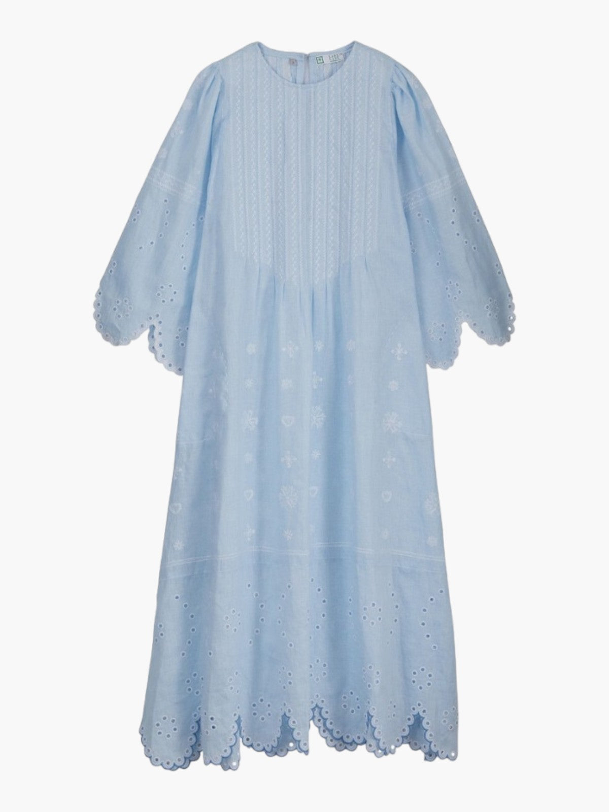 Maryna Embroidered Ukrainian Dress | Light Blue Maryna Embroidered Ukrainian Dress | Light Blue