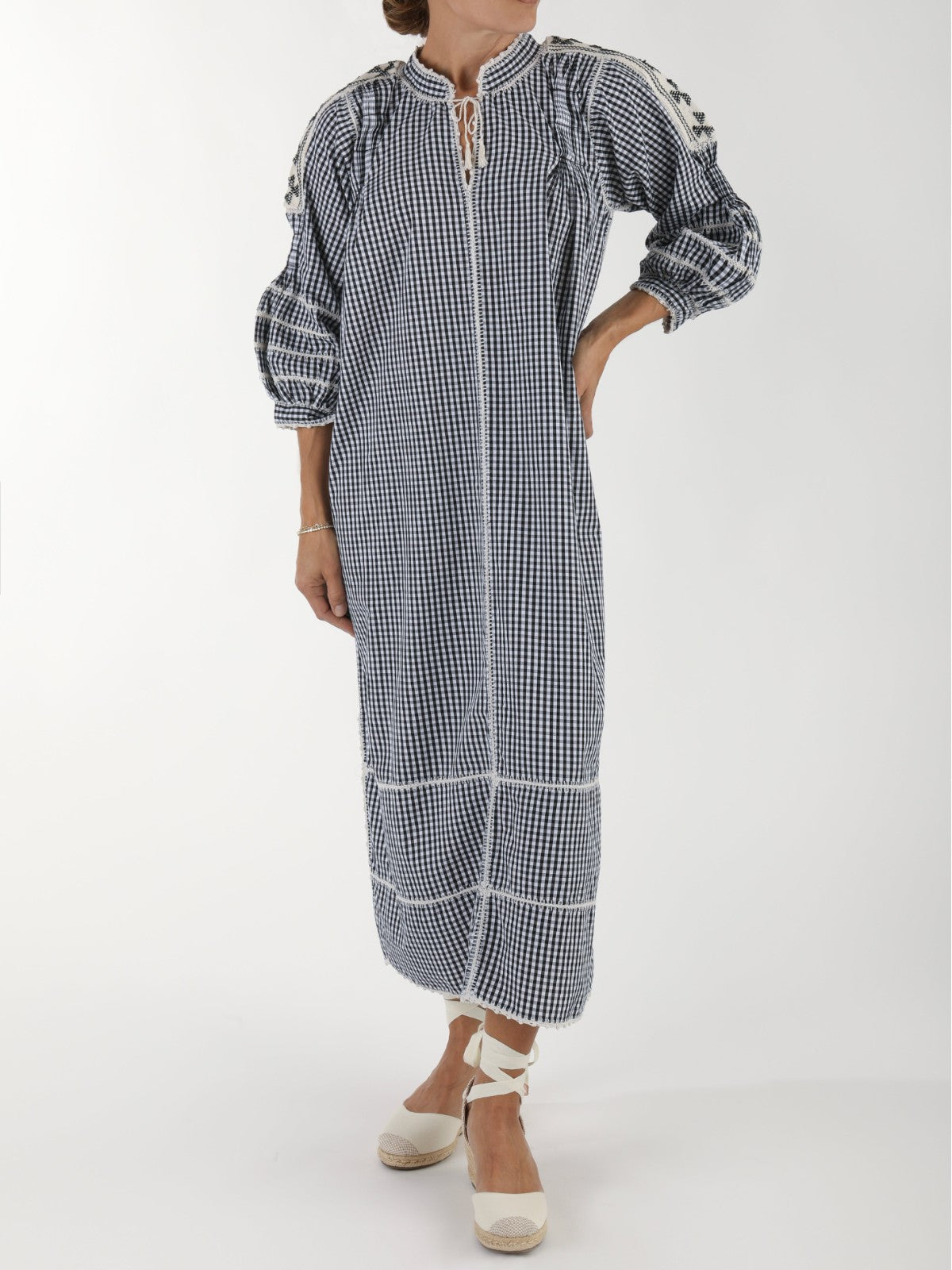 Amorcita Gingham Mexican Dress | Pink Amorcita Gingham Mexican Dress | Pink