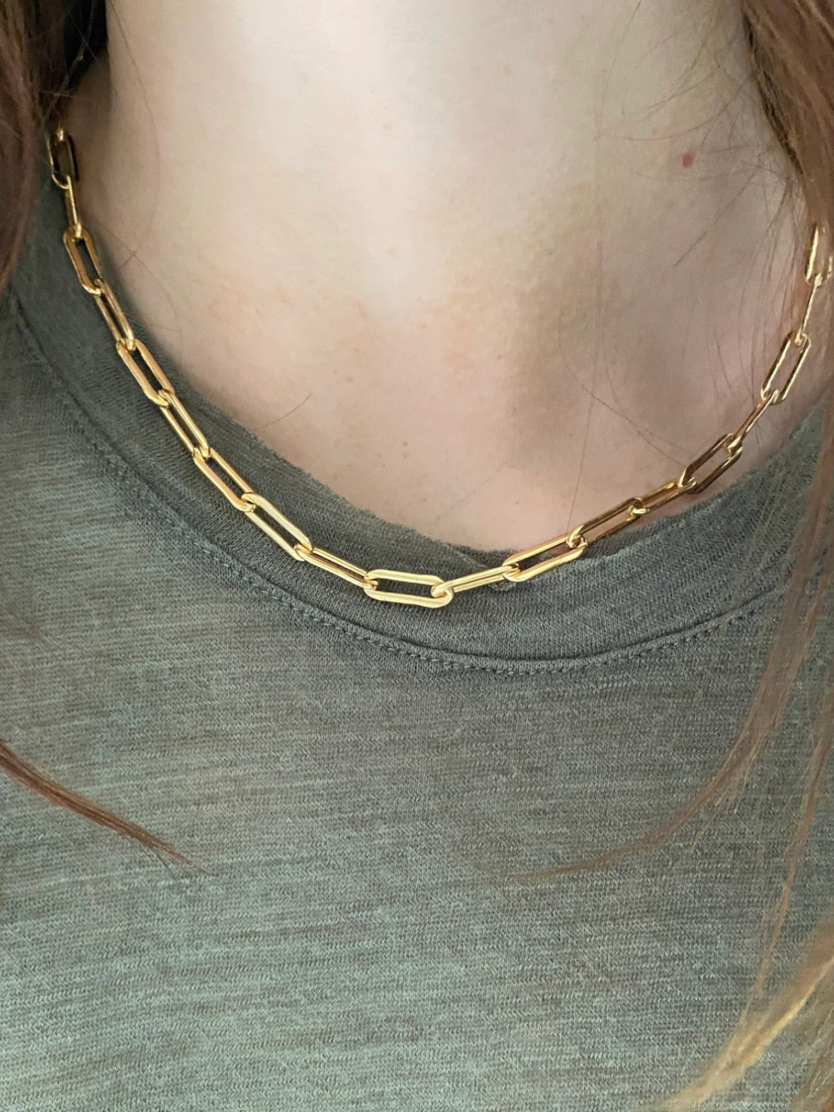 Rectangle Link Chain Choker Rectangle Link Chain Choker