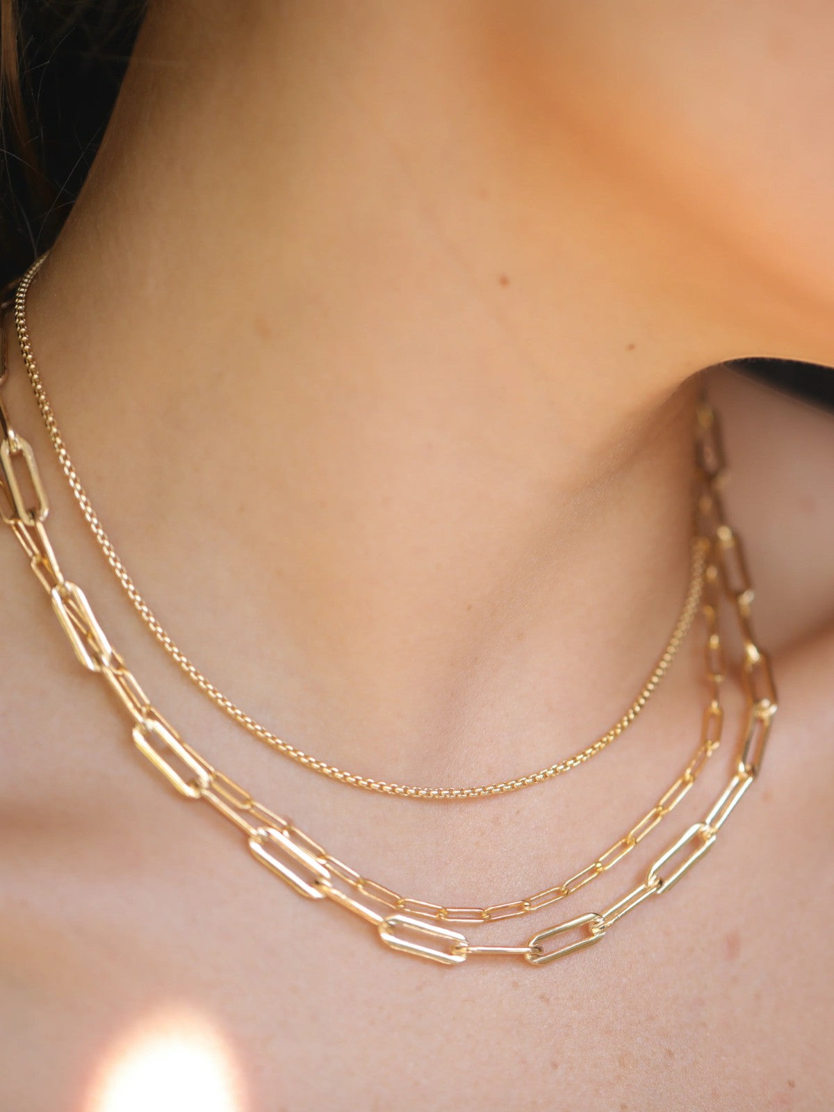 Rectangle Link Chain Choker Rectangle Link Chain Choker