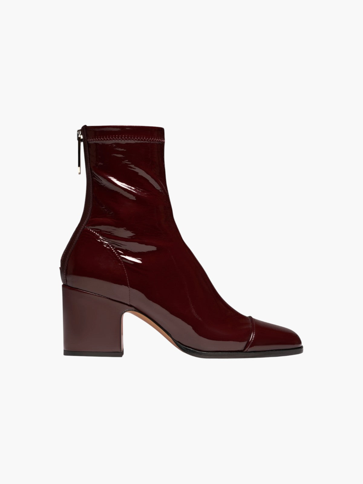 Aria Ankle Boots | Deep Red Stretch Patent Aria Ankle Boots | Deep Red Stretch Patent