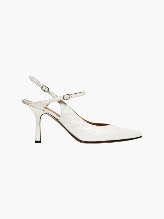 Gattaca Pumps | Embossed White