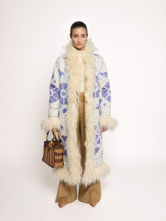 Indira Coat - S | Lilac/White