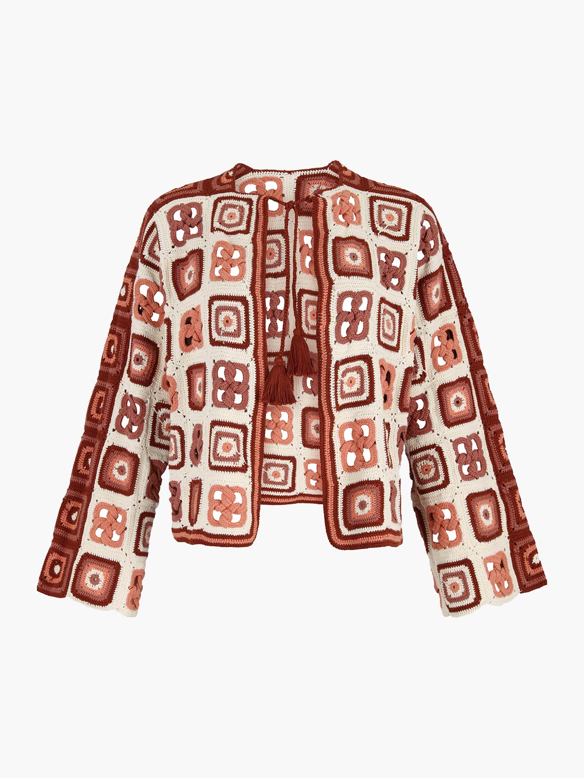 Santeria Cardigan | Ivory/Brown Santeria Cardigan | Ivory/Brown