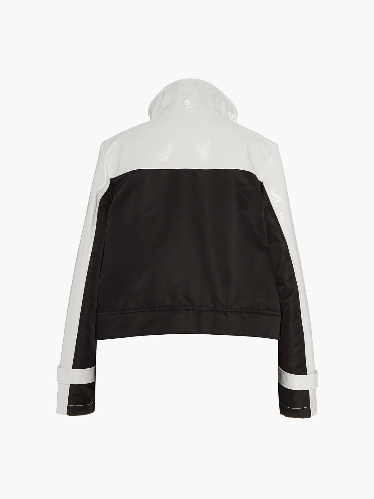 Water Resistant Convertible Sustainable Raincoat | Black/White Water Resistant Convertible Sustainable Raincoat | Black/White