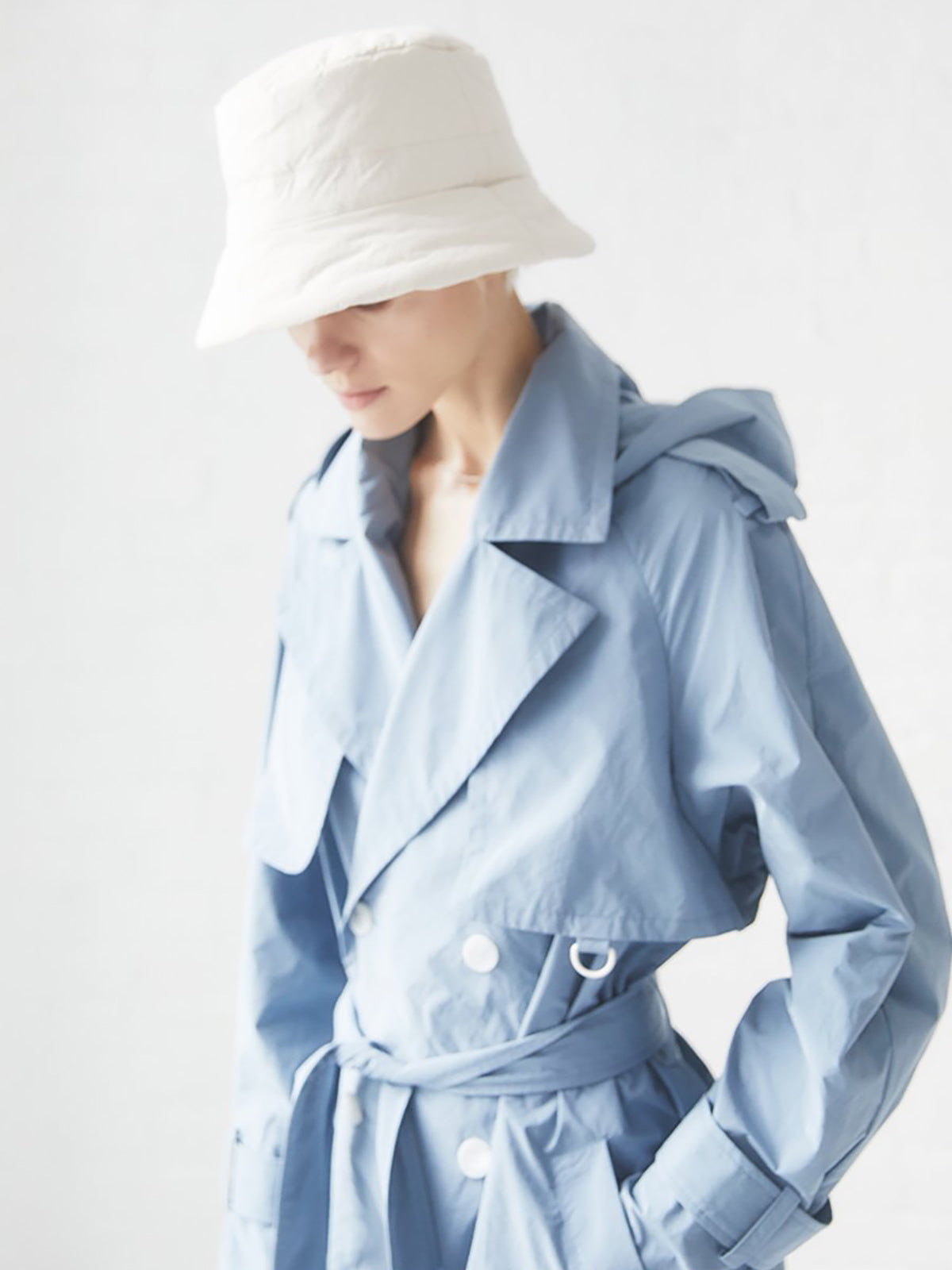 Sustainable Water Resistant Hooded Trench Coat Sustainable Water Resistant Hooded Trench Coat