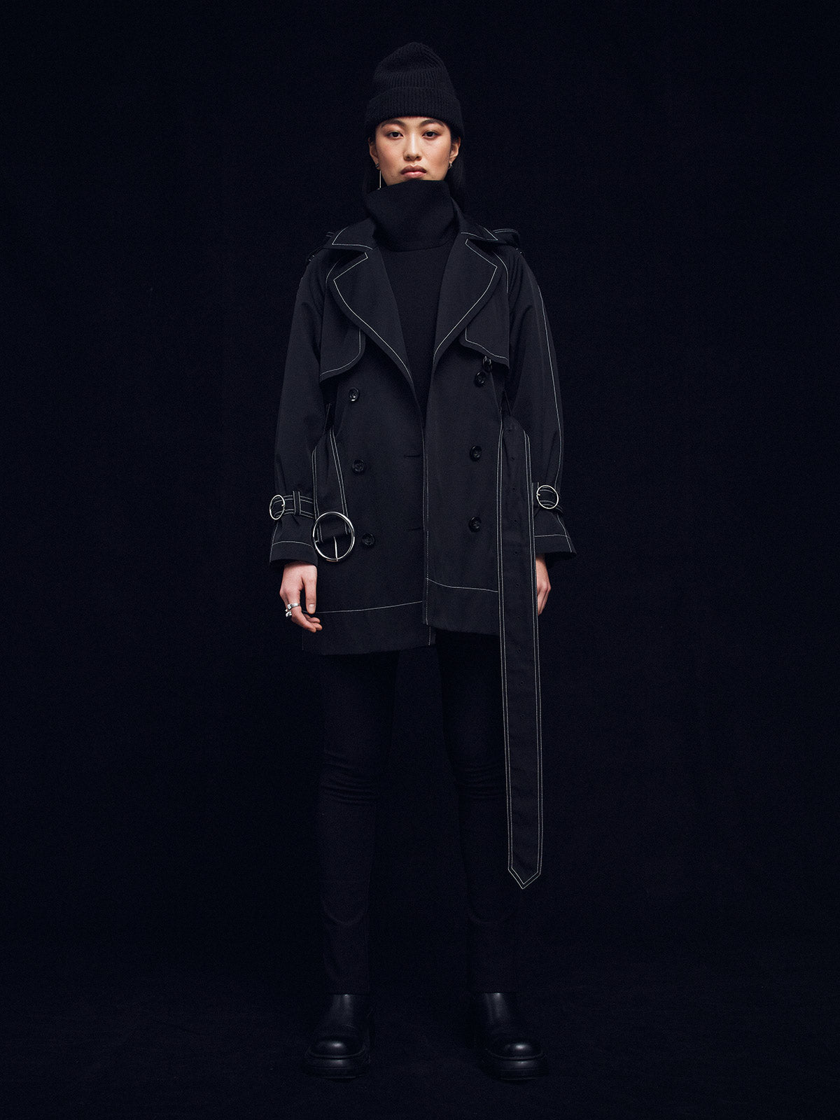 Sustainable Water Resistant Short Trench Coat Sustainable Water Resistant Short Trench Coat