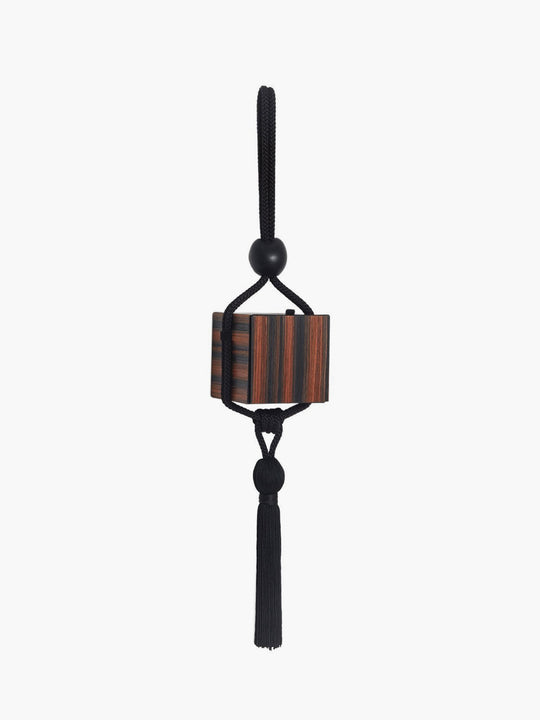 Eva Box Bag | Brown Stripe Wood