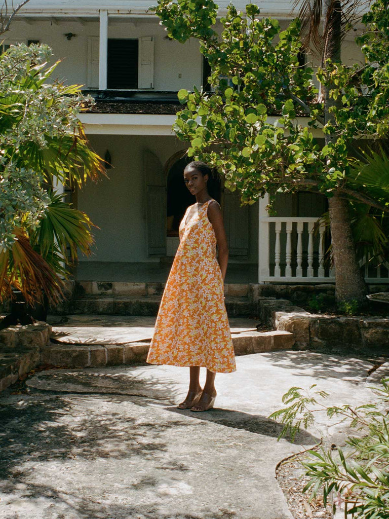 Orange sales swing dress