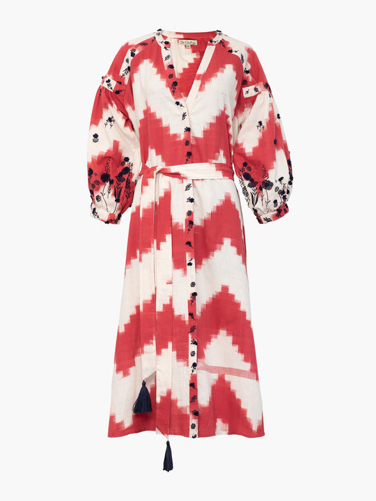 Zig Zag Dress | Red