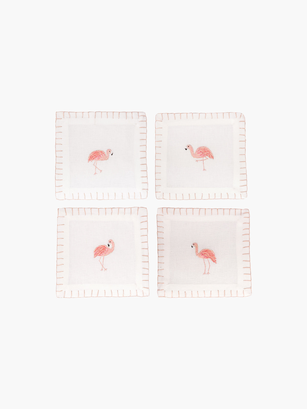 Cocktail Napkin Set of 4 | Flamingo Cocktail Napkin Set of 4 | Flamingo
