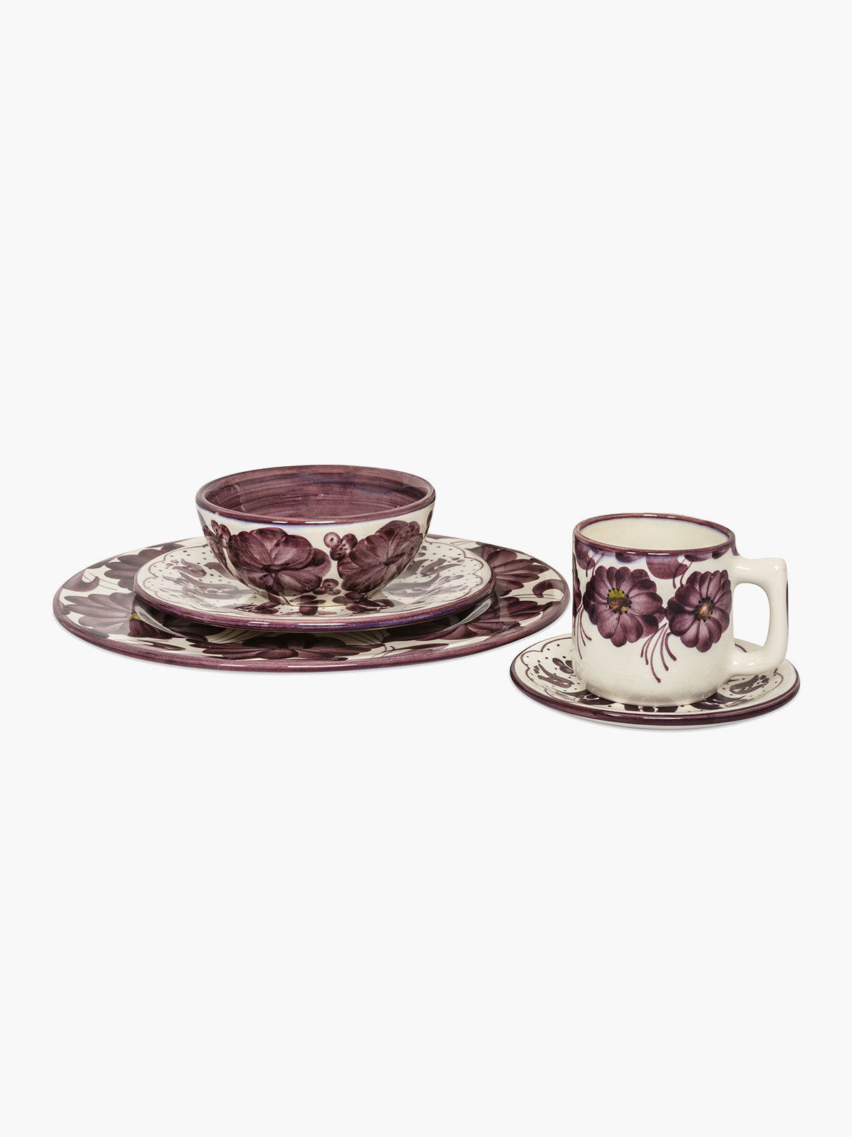 Hand Painted Ceramic Tableware | Aubergine Hand Painted Ceramic Tableware | Aubergine