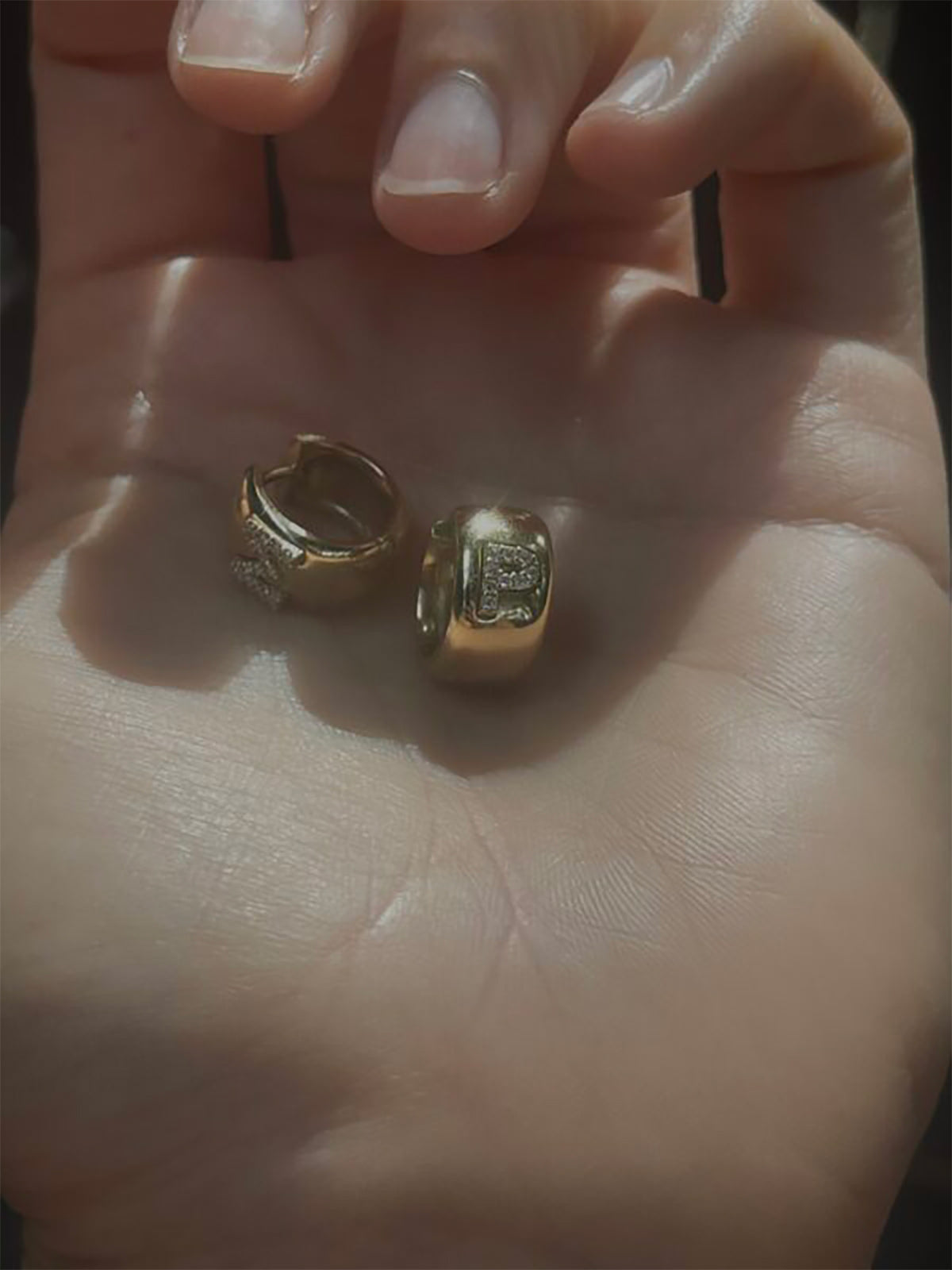 Diamond Initial Huggies Diamond Initial Huggies