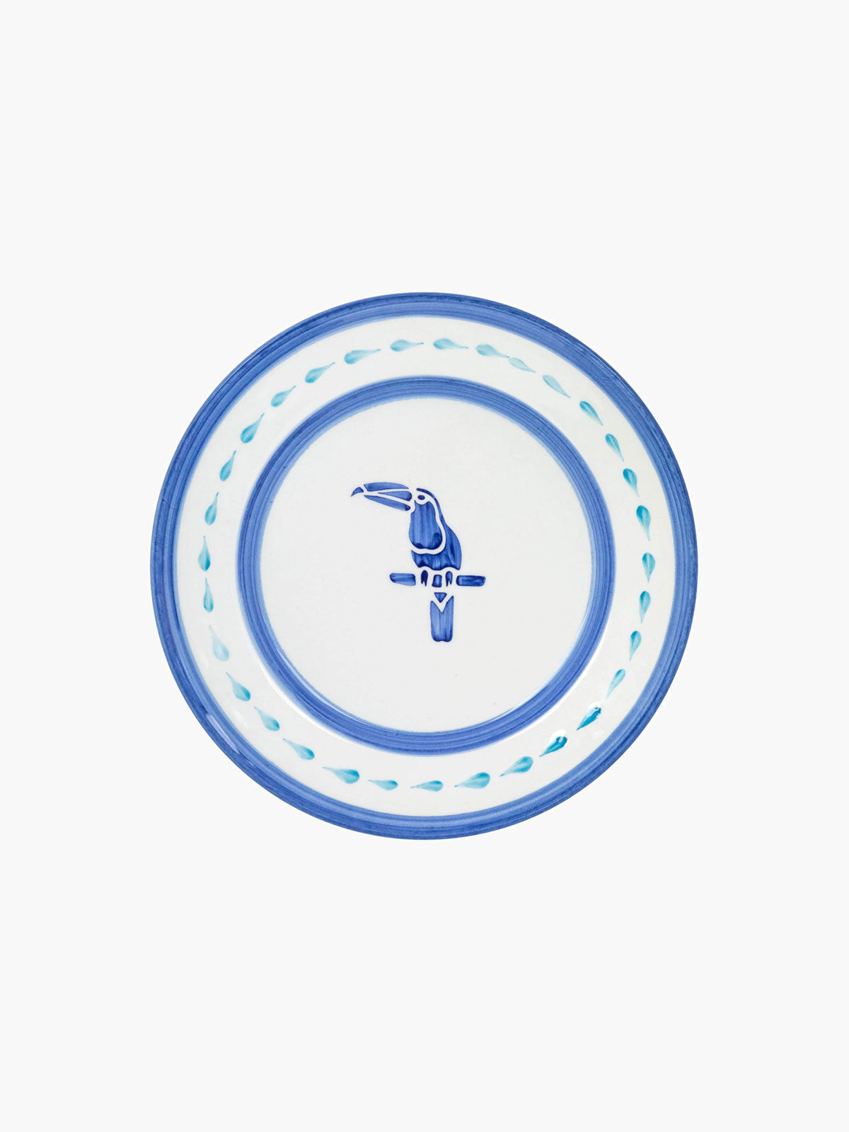 Hand Painted Salad Plate | Blue Tucan Hand Painted Salad Plate | Blue Tucan