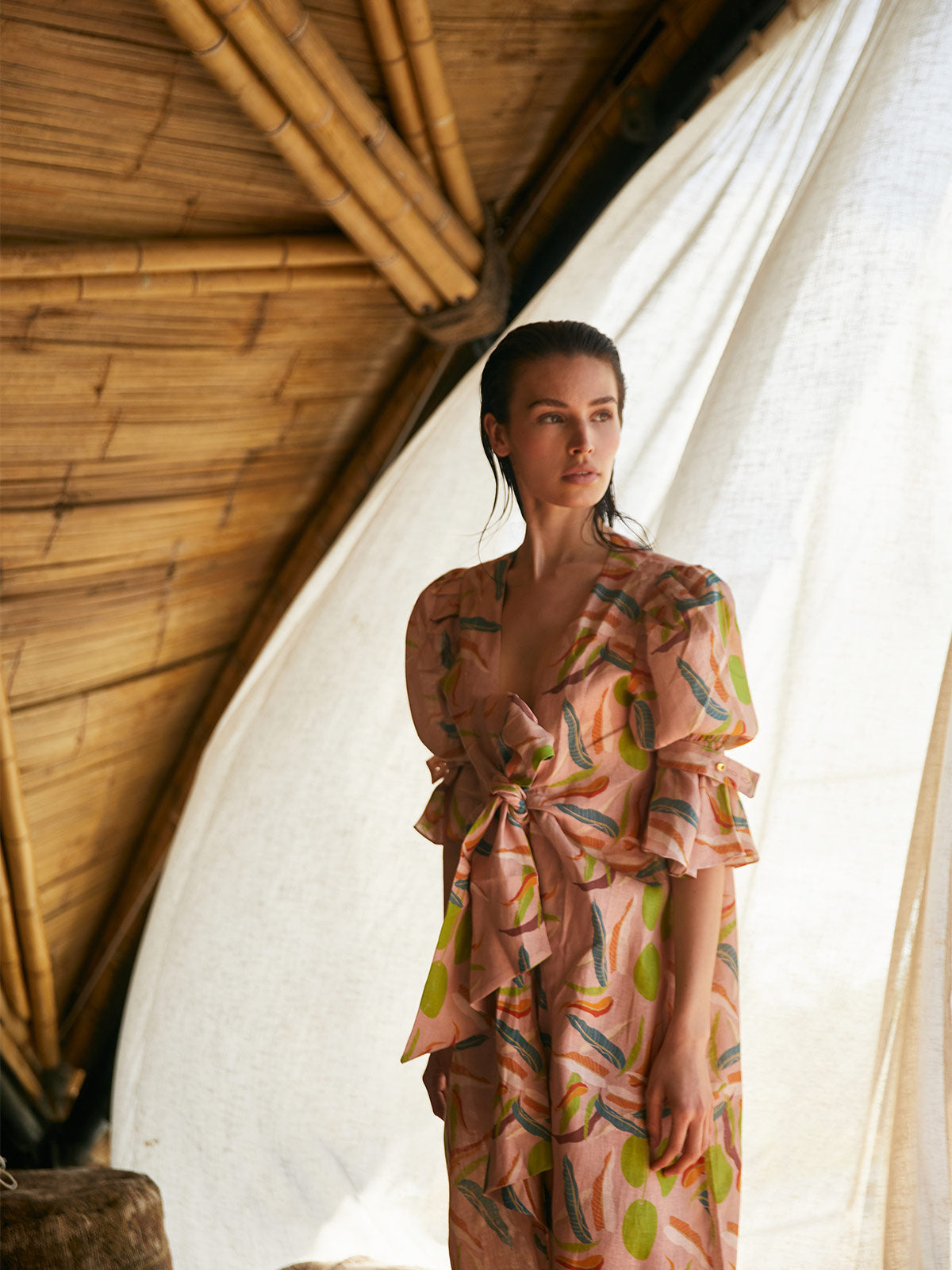 Agua Alta Linen Dress | Rose Mangos Agua Alta Linen Dress | Rose Mangos